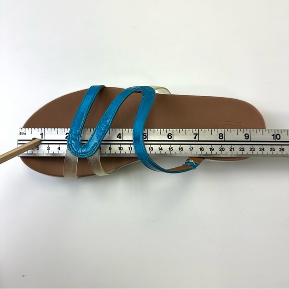 Fitflop turquoise beach slip on womens flip flops Size 7 - Picture 4 of 8